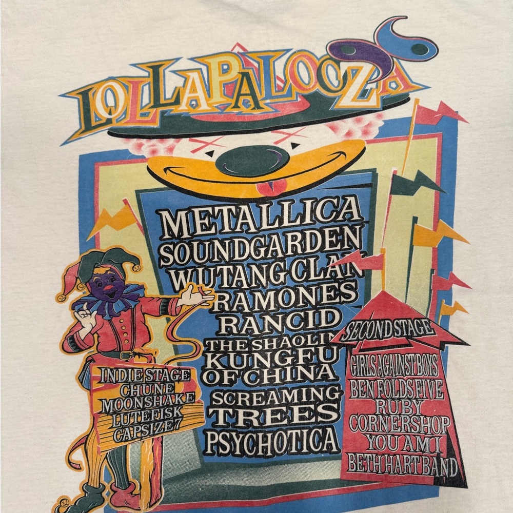 RARE VINTAGE Metallica 1996 Lollapalooza T-Shirt - Picture 5 of 15